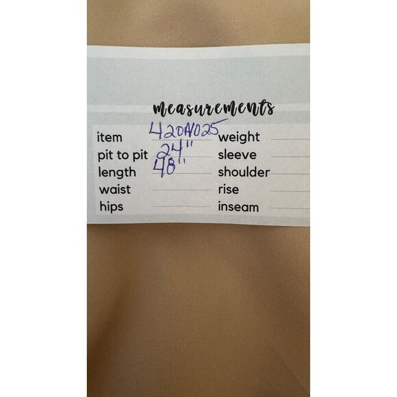 Deli.S Beige Size 8 Button-Down Midi Dress Drawstring Waist & Tie Sleeves - Picture 9 of 16